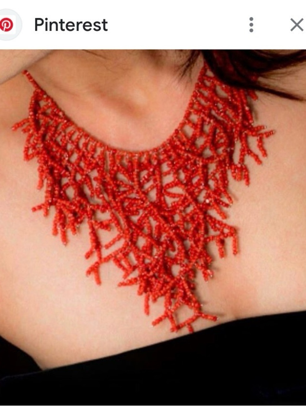 BCBG MaxAzria Handcrafted Coral Beaded Statement Necklace - Women Jewelry